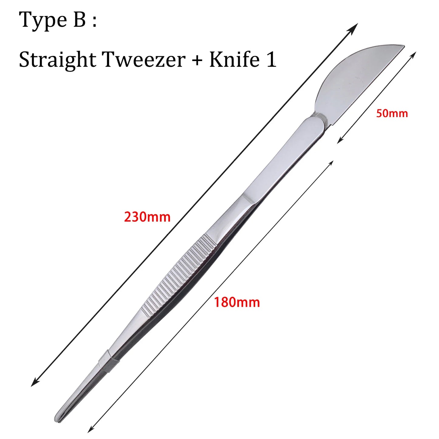 Carvallo 2-i-1 Bonsai-pincett med rotkrattor | Rostfritt stål 304 | Ergonomiskt handtag | För bonsai & suckulenter