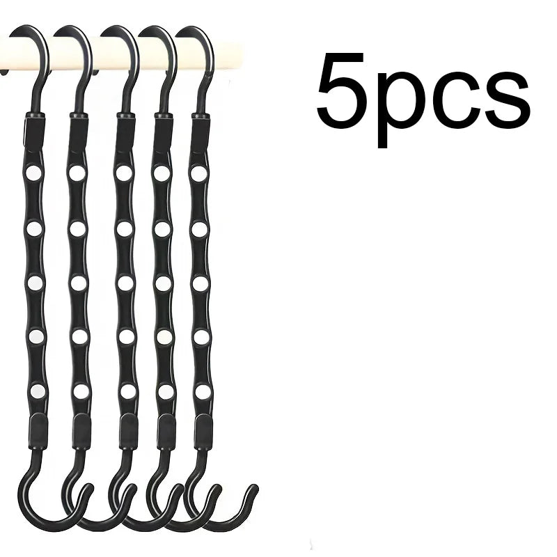 Carvallo Utrymmessparande klädhängare 5/10/20 stycken | Multifunktionella hängare för garderobsorganisation | Robust plastdesign | För mer förvaring i garderoben