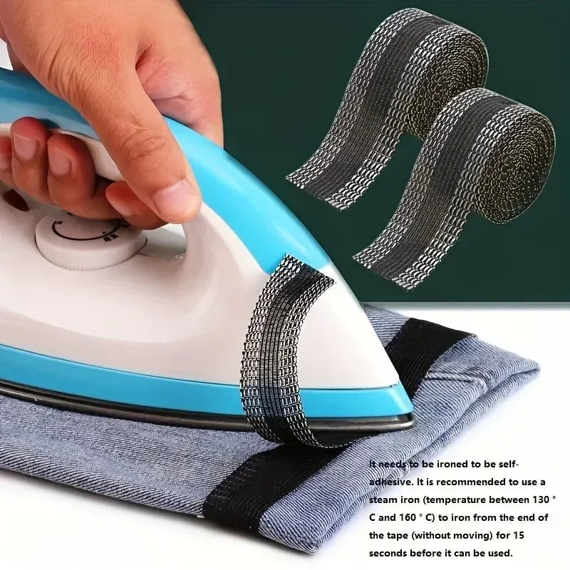 Carvallo Bügelfix fållband 2m | Självhäftande byxförkortningsband | Ingen sömnad behövs | För DIY & textilreparation