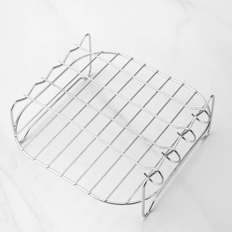 Carvallo AllGrillPro BBQ Grillset i rostfritt stål | Med spett & hållare | För grill, Airfryer & ångkokare | Utomhus & kök