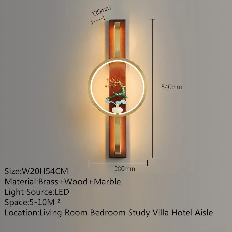 MessingLuxe - Tidsenlig Vägglampa