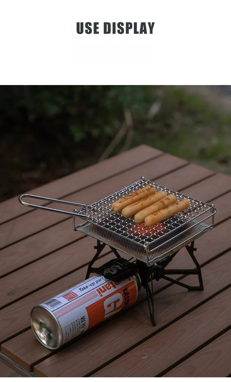 Carvallo Fällbar Rostfri Brödrost | Modell S & M | För Grill & Camping | Kompakt & Robust