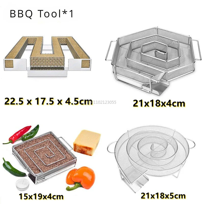 Carvallo Kaltrauchgenerator av rostfritt stål | BBQ Rökbox för grill och rökugn | För fisk, ost, kött och mer