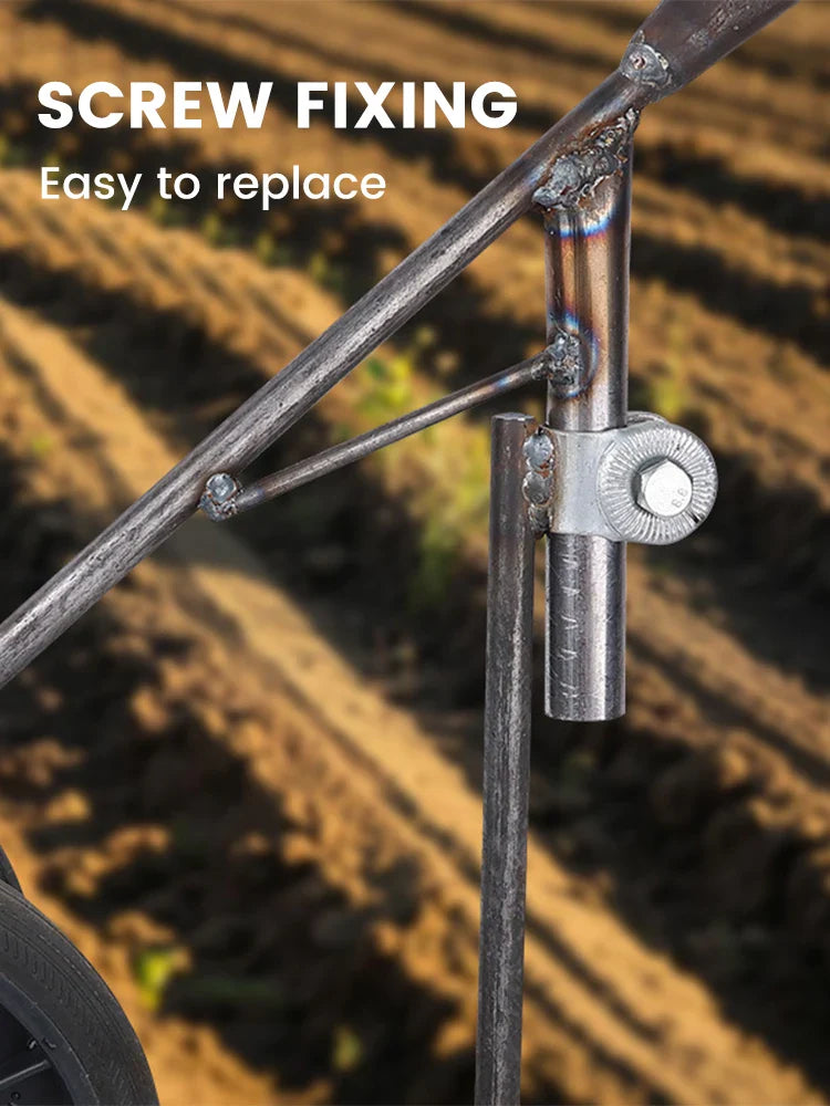 Carvallo TerraRex Duo | Handgjord av manganstål | För ogräsrensning & jords uppluckring | Utan handtag