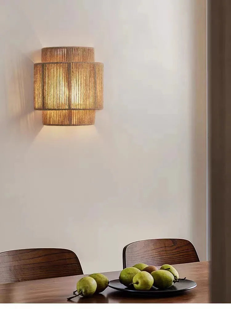 Royallure Handmade Rope Wall Sconce – Varm ambient vägglampa för mysiga vardagsrum
