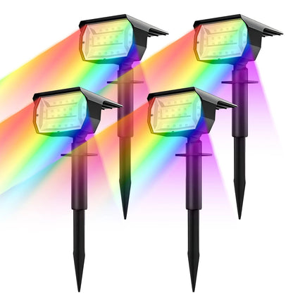Carvallo - 20 LED RGB solspots med 2-i-1 mångsidig utomhusbelysning
