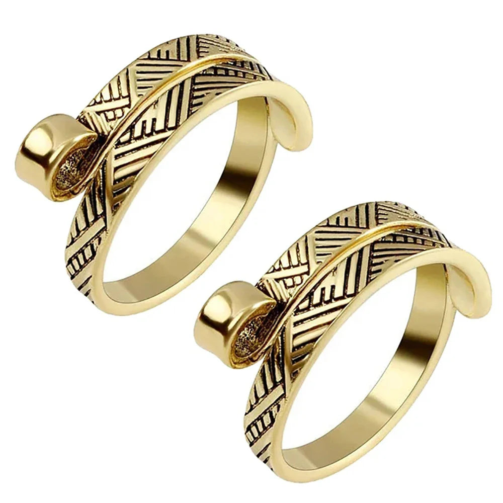 Carvallo Häkel- & Strickfadenführer 2er Set | Justerbar garnring för fingrar | För snabbare & jämnare arbete