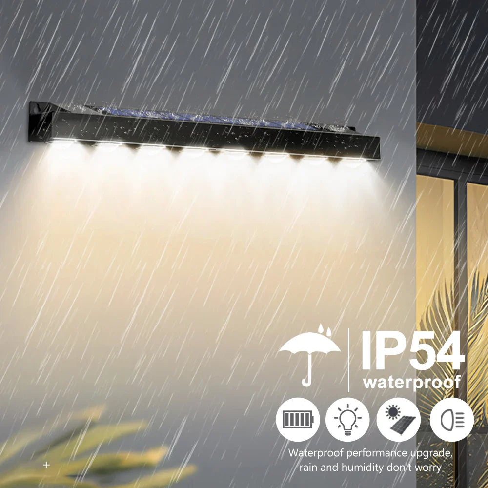 Carvallo LumiFence Solarlampor | 4-pack LED utomhuslampor | IP54 Väderbeständig | Aluminium | För Trädgård, Staket &amp; Terrass