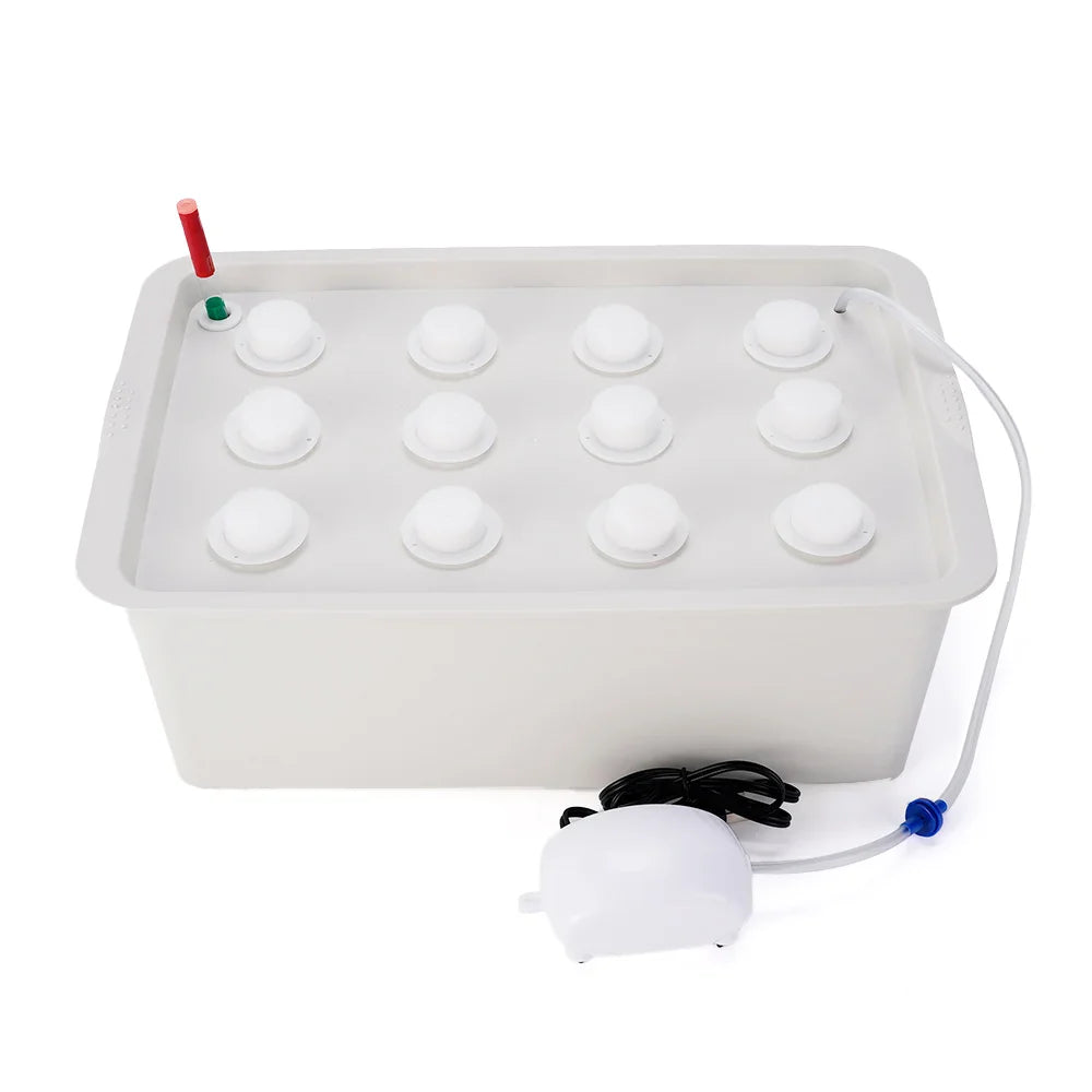 Carvallo Planter Set GrowPure 12 | 12-Chamber System with Pump | 220 V | For Herbs, Vegetables & Seedlings | 41×27,5×14 cm