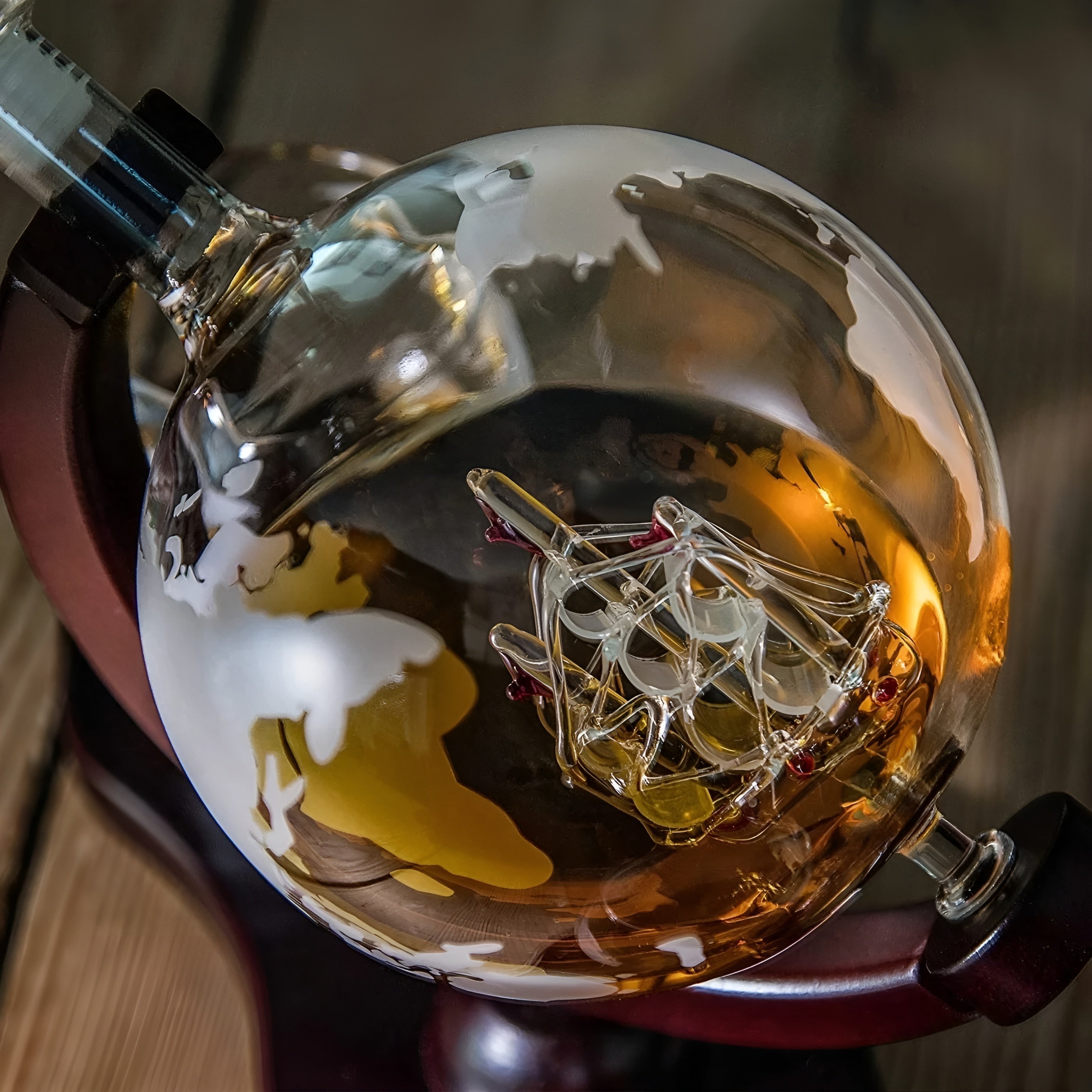 Kristall-Whiskykaraff med glas – Världskuladesign | Dekorativ för kontor &amp; hem