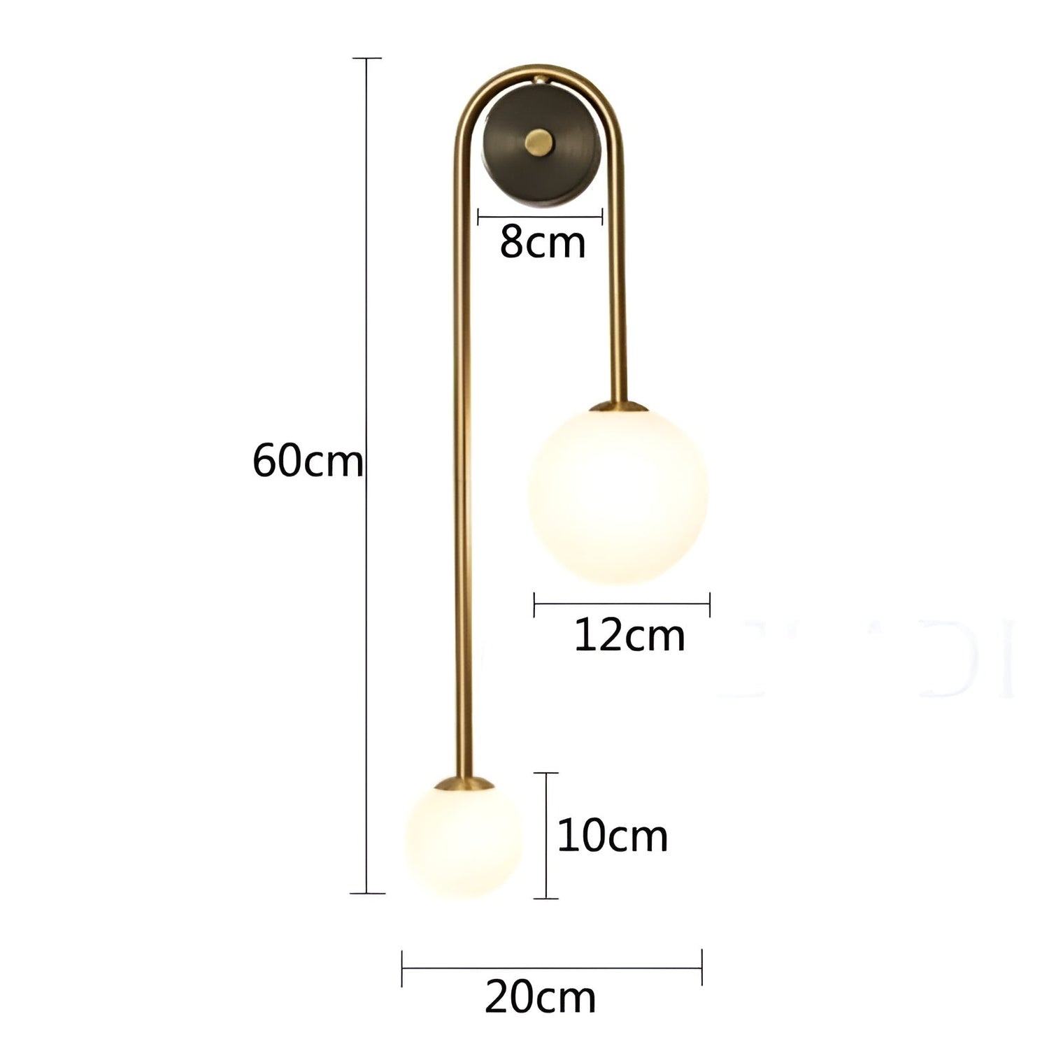LuminSphere Light - Nordisk sängbord glasboll vägglampa