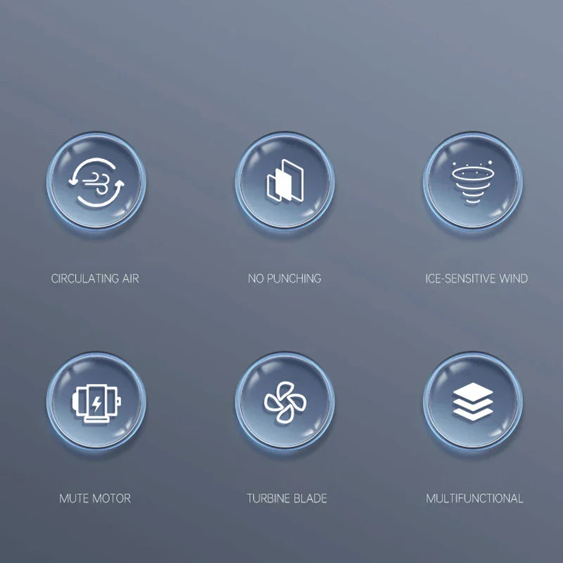 Bärbar bladlös luftkonditionering med USB-laddning och 3 hastigheter