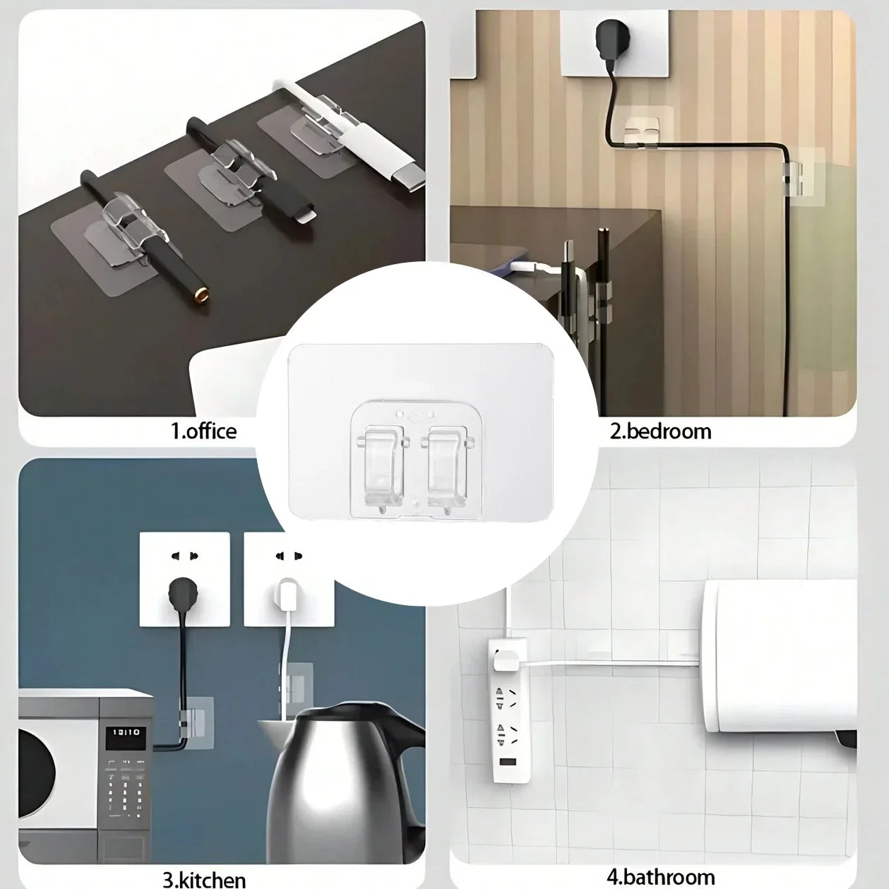 Carvallo Krok CLIPNOVA ClearFix | 20/40 stycken | Transparent & Residulfri | Utomhus & Inomhus | Ljusslingor, Kablar & Dekor