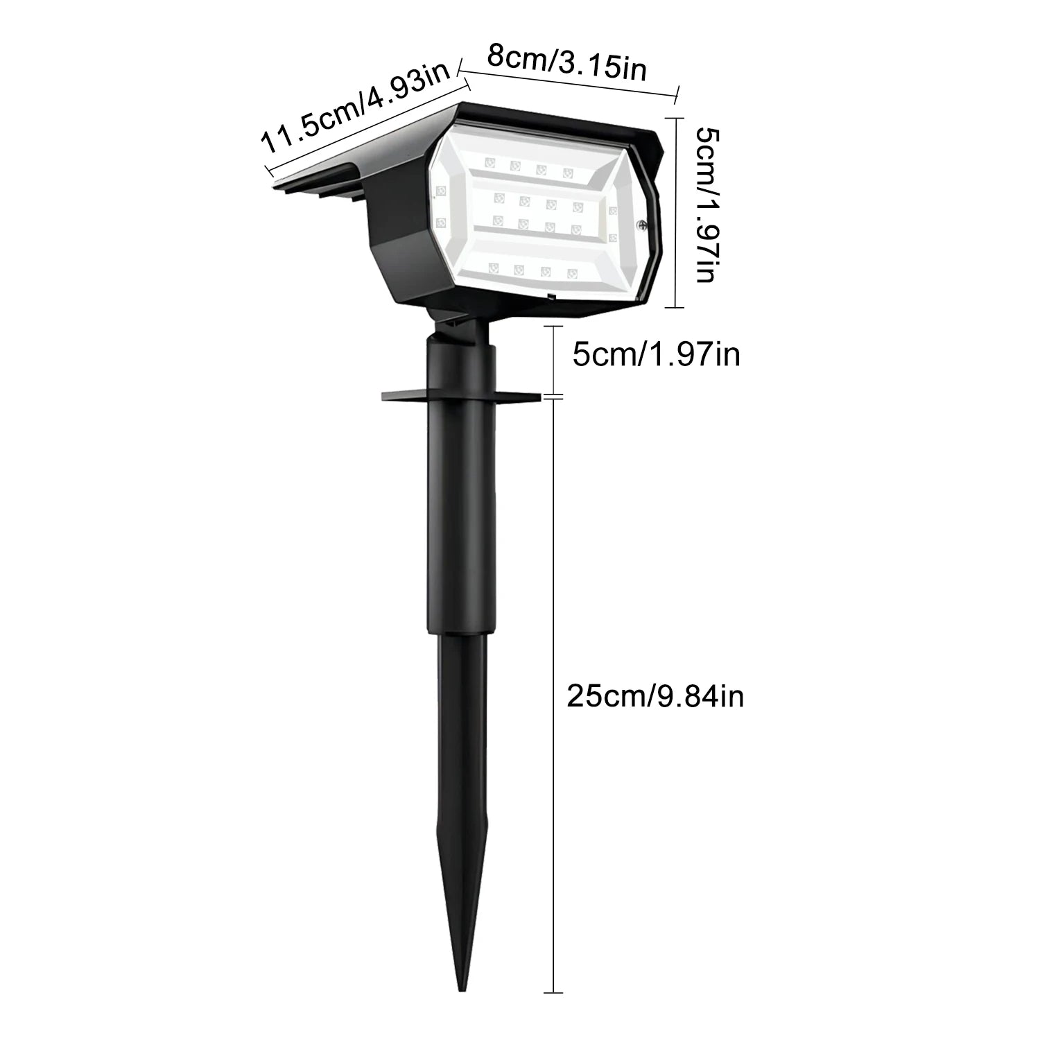Carvallo - 20 LED RGB solspots med 2-i-1 mångsidig utomhusbelysning