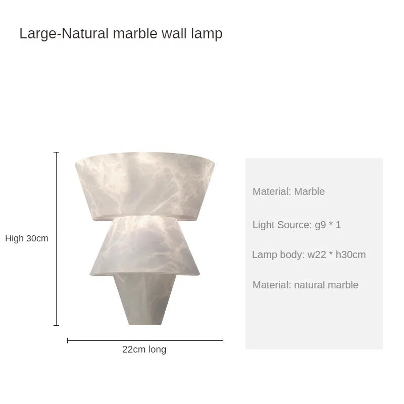 MarmorGlow - Minimalistisk Vägglampa i Natursten