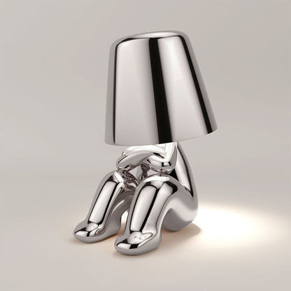 Uppladdningsbar LED-bordslampa | Beröringsdimming, Guld eller Silver | Kompakt trådlös belysning