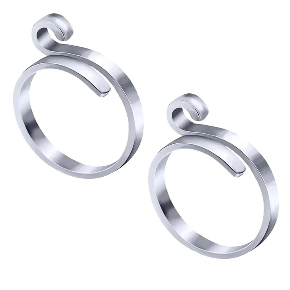 Carvallo Häkel- & Strickfadenführer 2er Set | Justerbar garnring för fingrar | För snabbare & jämnare arbete