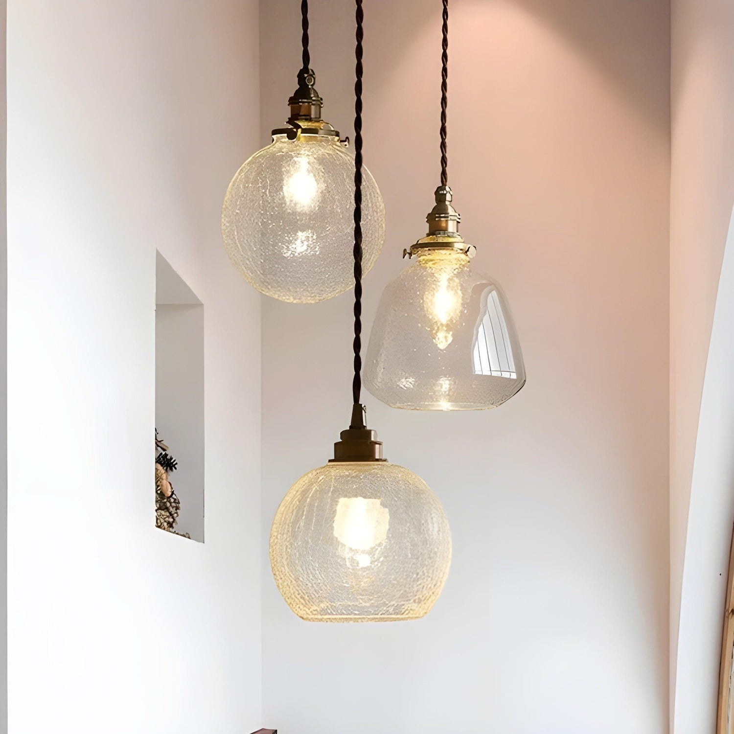 GlossyGlass Light - Nordisk kristallglas minimalistisch hängande lampa