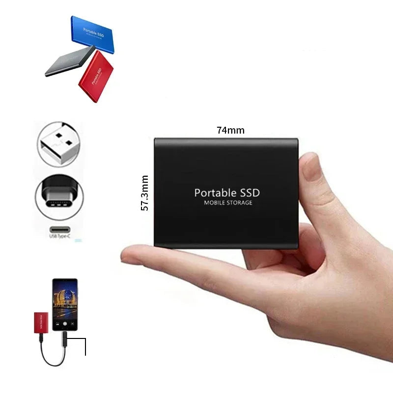 Carvallo Ultra Extern SSD | USB 3.1 Typ-C | Upp till 1000 MB/s | 500 GB / 1 TB / 2 TB | Kompakt & Stöttålig