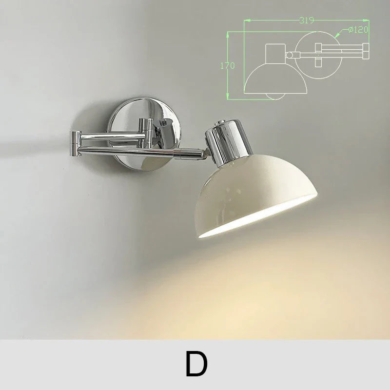 Teleskoplampa - Teleskopisk Arm Sänglampa Læselys Vintage Punk Stil