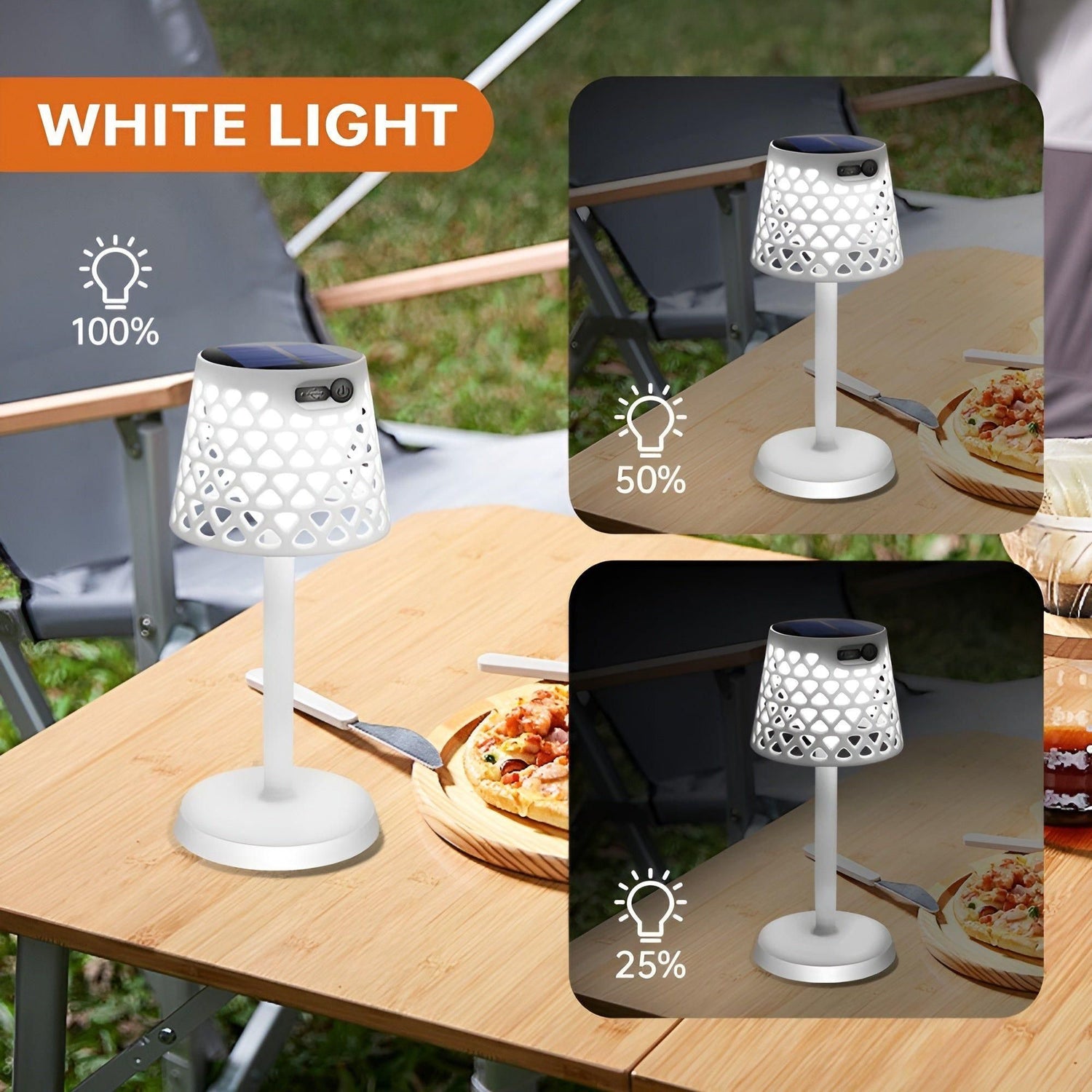 SolarRadiance Lampa - Modern trådlös solenergilampa för trädgården med 3-faldig installation