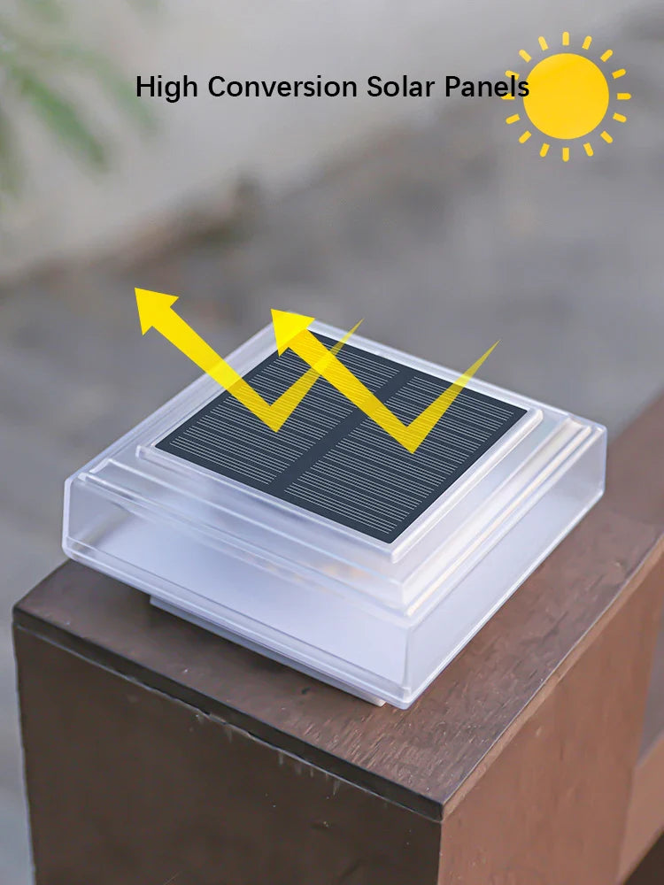 Carvallo LumoCap | Vit LED-lampa | Med solpanel & batteri | För trädgårdsposter & pelare