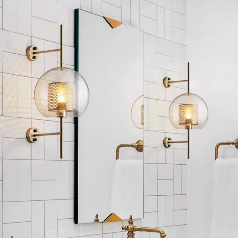 Rayvia Adriel - Modern honungskaka mässing & glas vägglampa