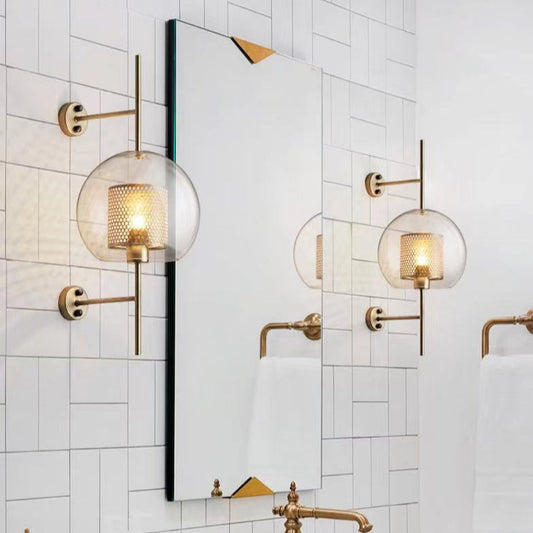 Rayvia Adriel - Modern honungskaka mässing & glas vägglampa