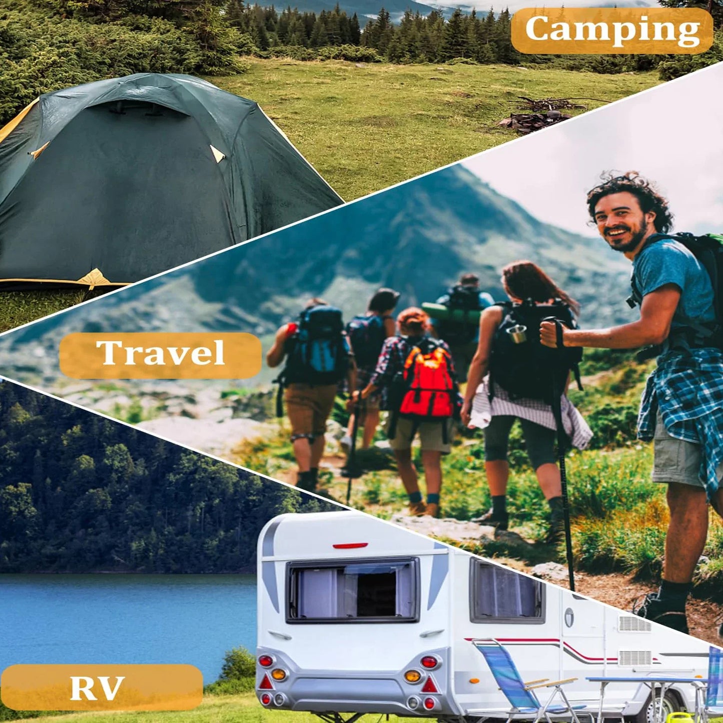 Carvallo tvättlina TravelTendu | 10 m utdragbar med 10 stoppare | För camping, balkong, bad & utomhusäventyr