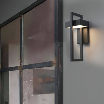 Marshall - Modern svart utomhusvägglampa med rostfritt stål