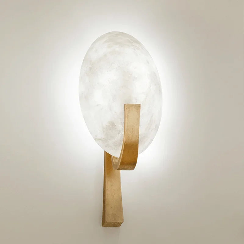 NordicGlow - Marmorerad Vägglampa Med Modern Elegans