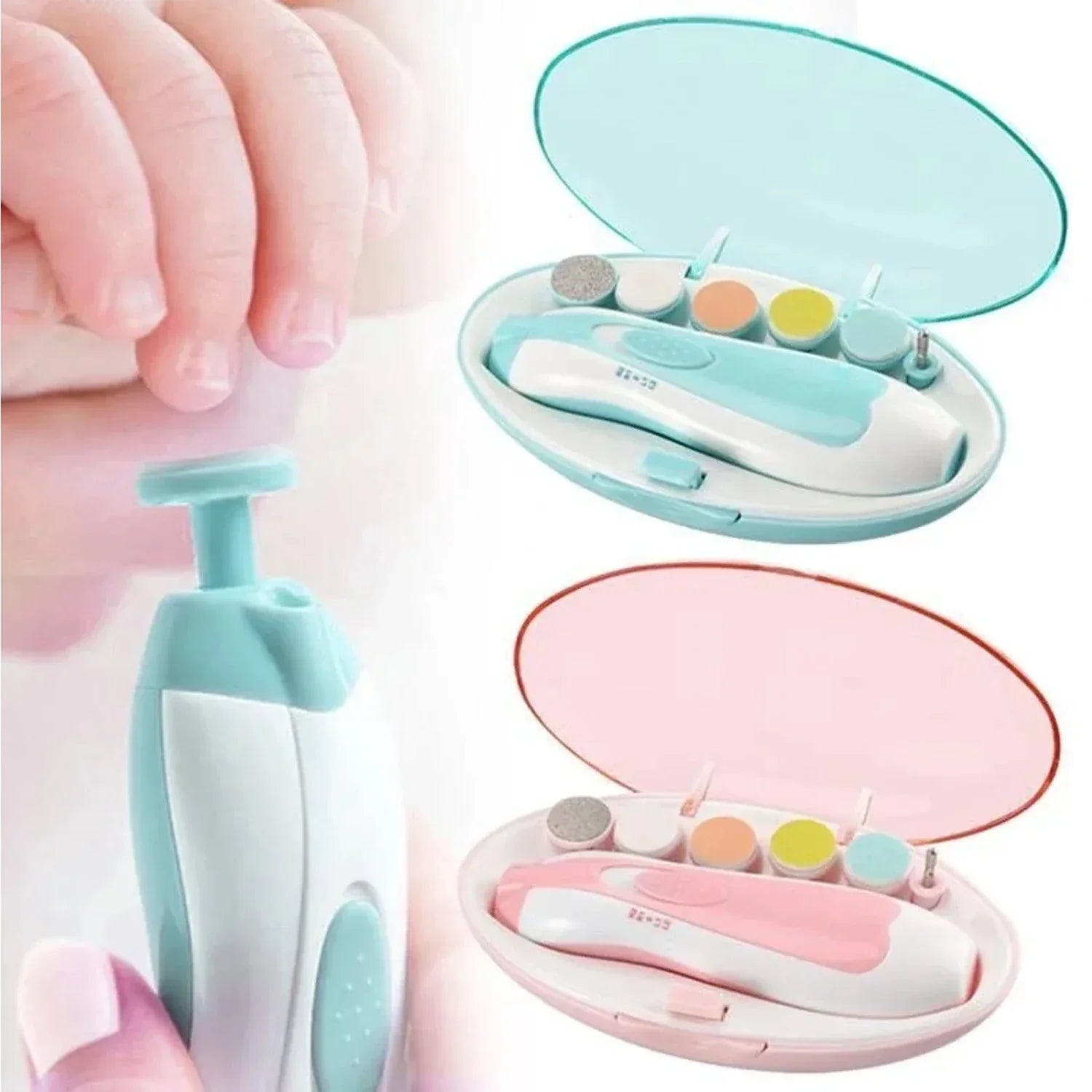 Baby Nagelfil elektrisk säker trimmer verktyg