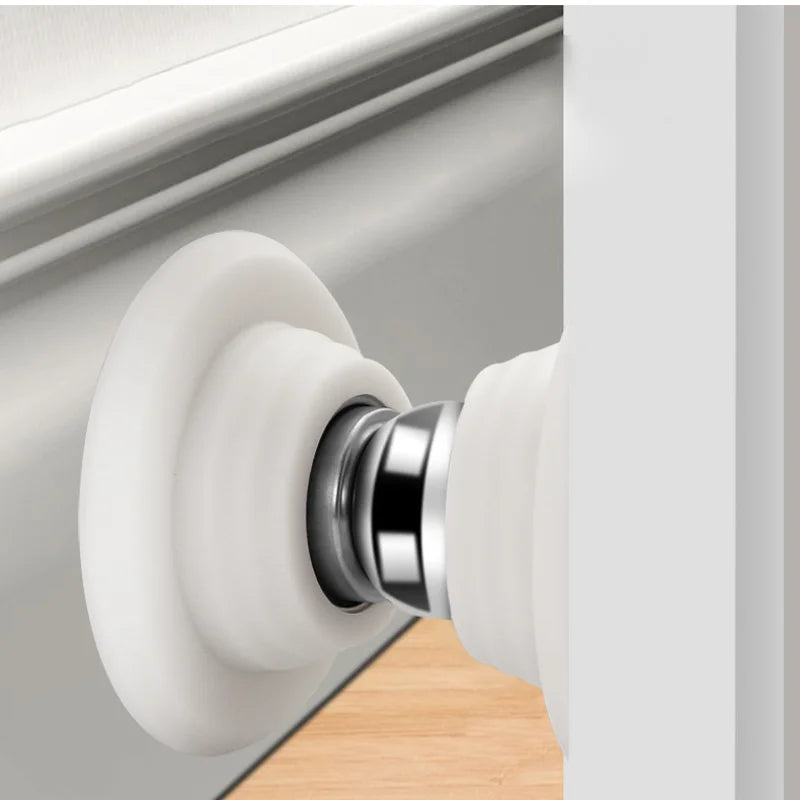 Carvallo Magnetisk Dörrstoppare | Utan borrning | Silikonstötdämpare 4,7 cm | Vindsäker & Väggvänlig