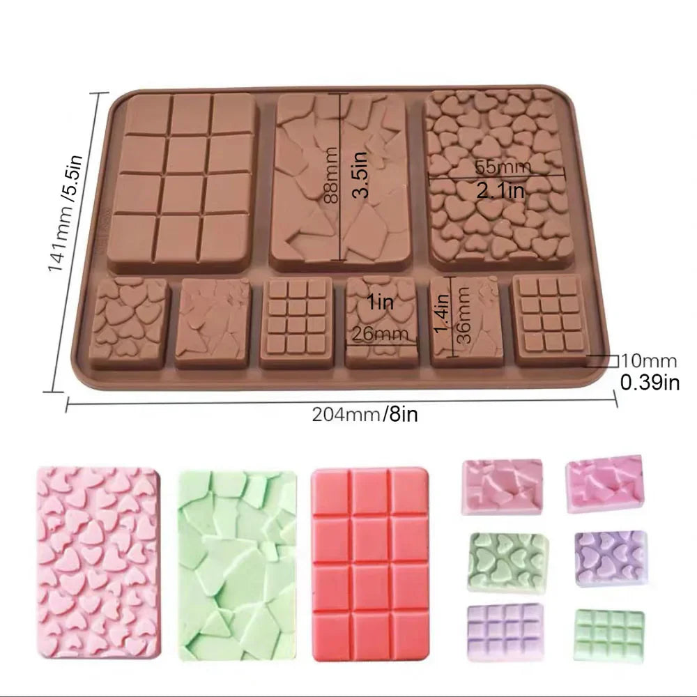 Carvallo Silikonform | 3D-chokladform i Dubai-design | Tunna plattor & fondant | För praliner, dekoration & bakverk