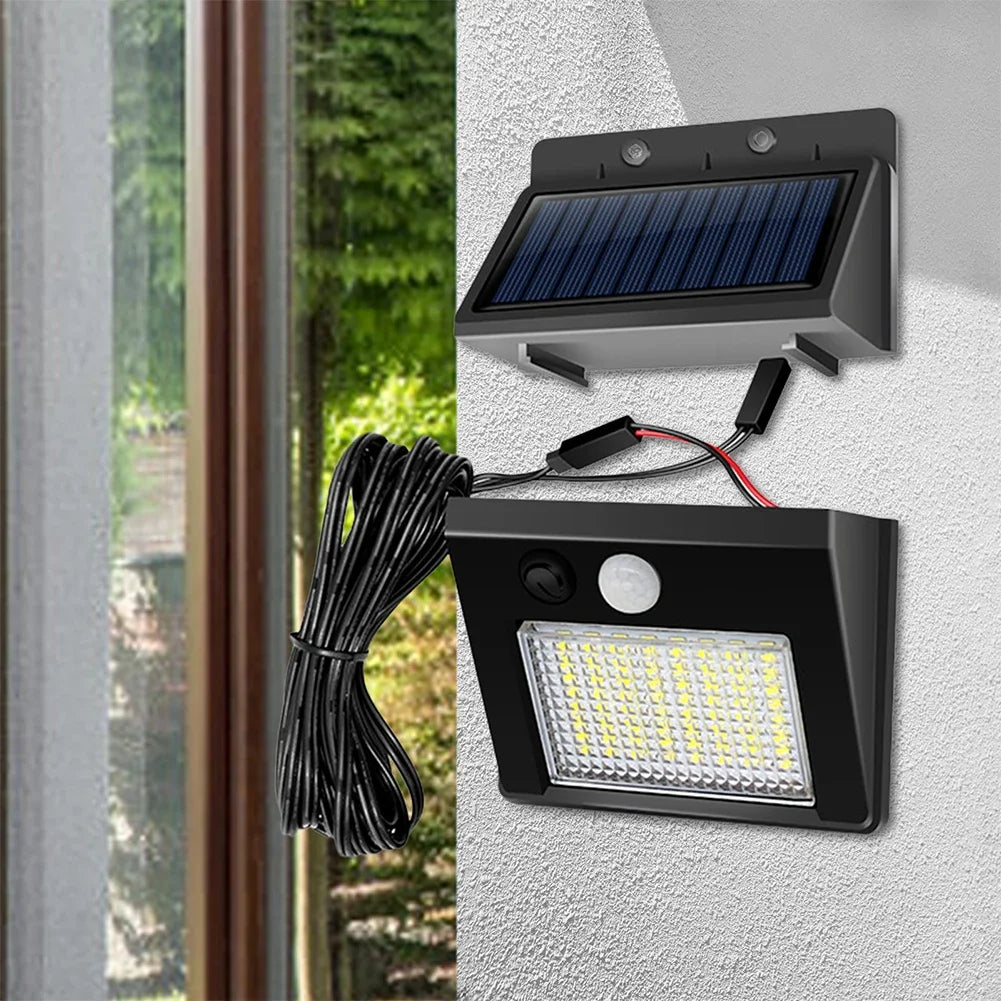 Carvallo LED Trädgårdsspotlight | 32/48 LEDs | IP65 Solarlampa med 1200 mAh Batteri | Vattentät & Automatisk – För Staket, Gård & Terrass