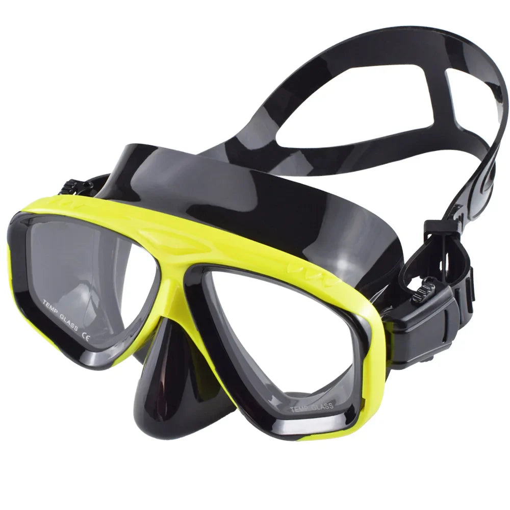 Carvallo dykmask med snorkel | 180° panoramautsikt | Antiläckage & HD-glas | Livsmedelsgodkännt silikon
