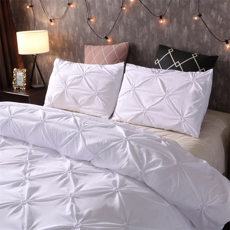 Carvallo – Pintuck Duvet Cover Set med Elegant Diamantstruktur