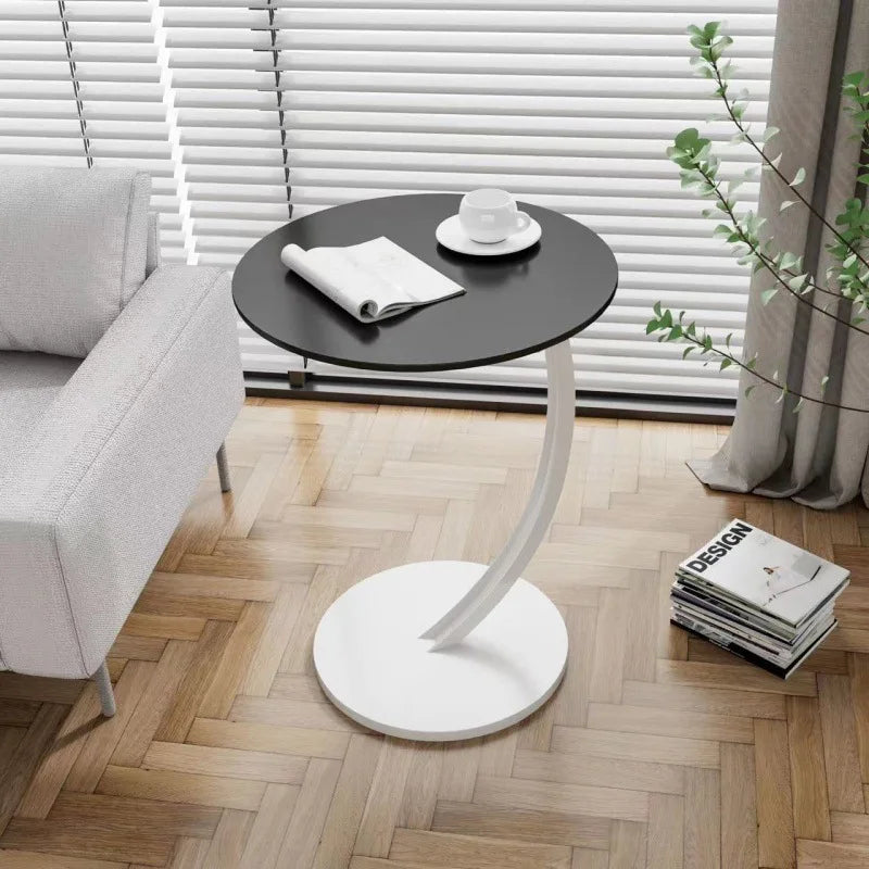 Avelyne Cirka | Förstärkt Rund Side Table för Vardagsrum &amp; Sovrum