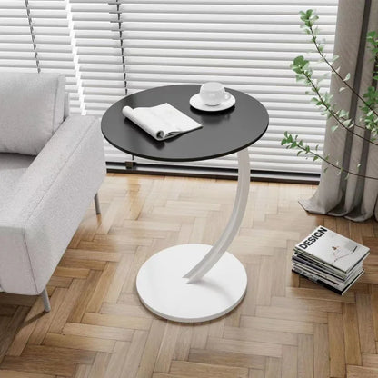 Avelyne Cirka | Förstärkt Rund Side Table för Vardagsrum &amp; Sovrum