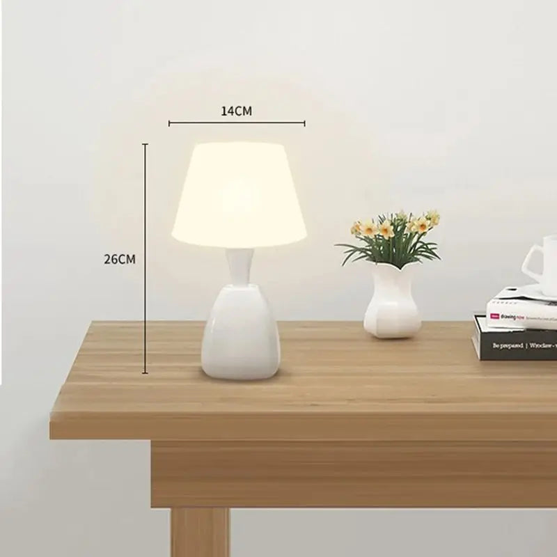 GlowTouch - LED Nattlampa med Touchkontroll, Dimbar Bordslampa för Sovrum och Kontor