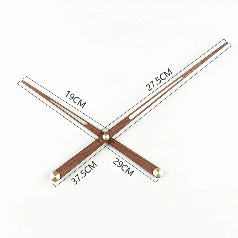 WoodSphere - Modern Stor DIY Väckarklocka Mekanism med Valnötsträ Visare