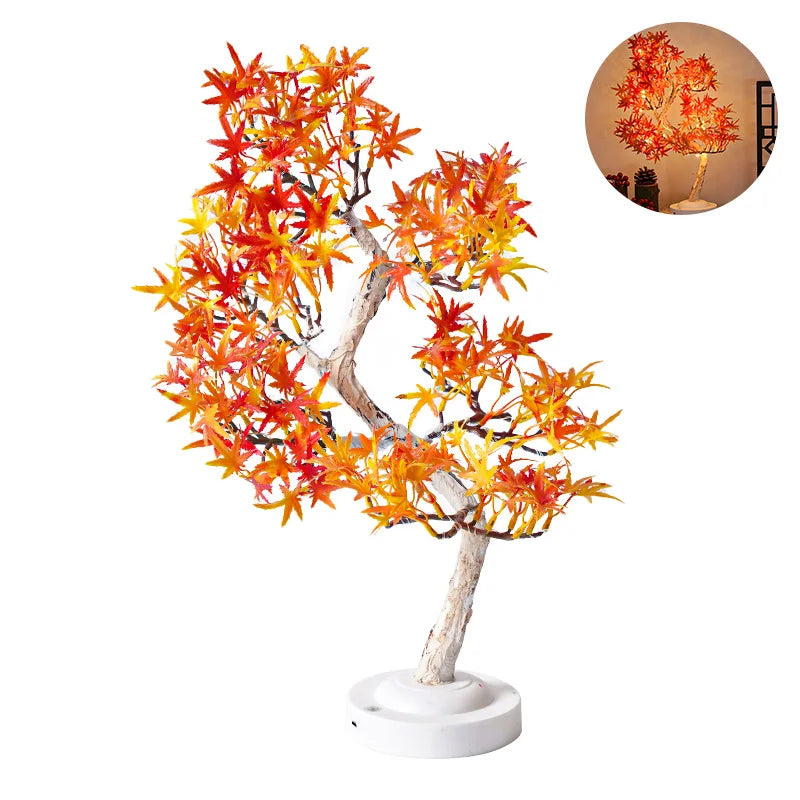 LumiLeaf - LED Lönn Bonsai Lampa – Stämningsfull Bordslampa för Vardagsrum och Sovrum
