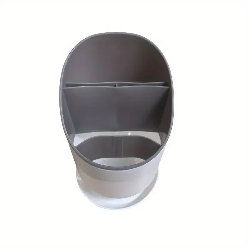 Carvallo bestickshållare med avrinning | Flerlagrad köksorganisatör för ätpinnar, skedar & bestick | Hygienisk & lätt att rengöra