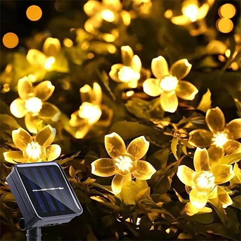 Carvallo Solar Ljuslina | 20–100 LEDs | Varmvit, Vit eller RGB | 8 Lägen | För Trädgård & Balkong | 5–12m