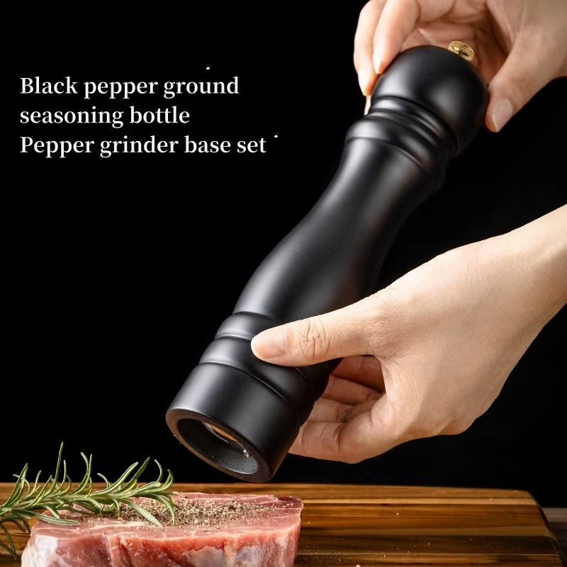 Salt- och pepparkvarnset – Manuell kryddkvarn i trä med keramiskt malsystem &amp; justerbar malgrad