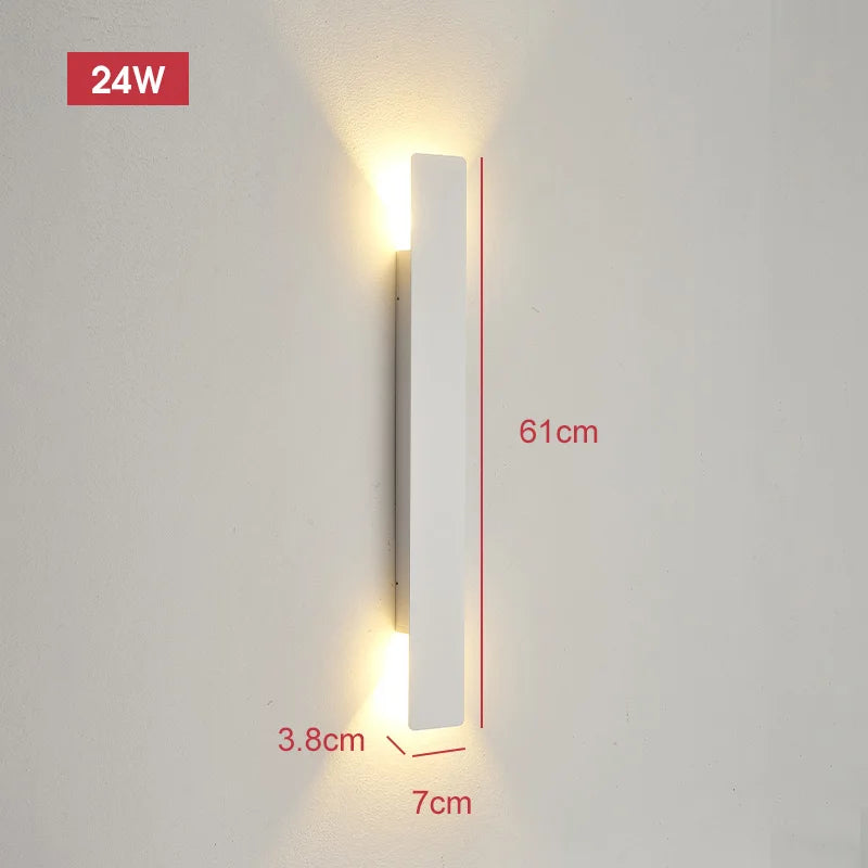 LumaStrix Noir | Väderbeständig LED utomhusvägglampa i aluminium, 18W