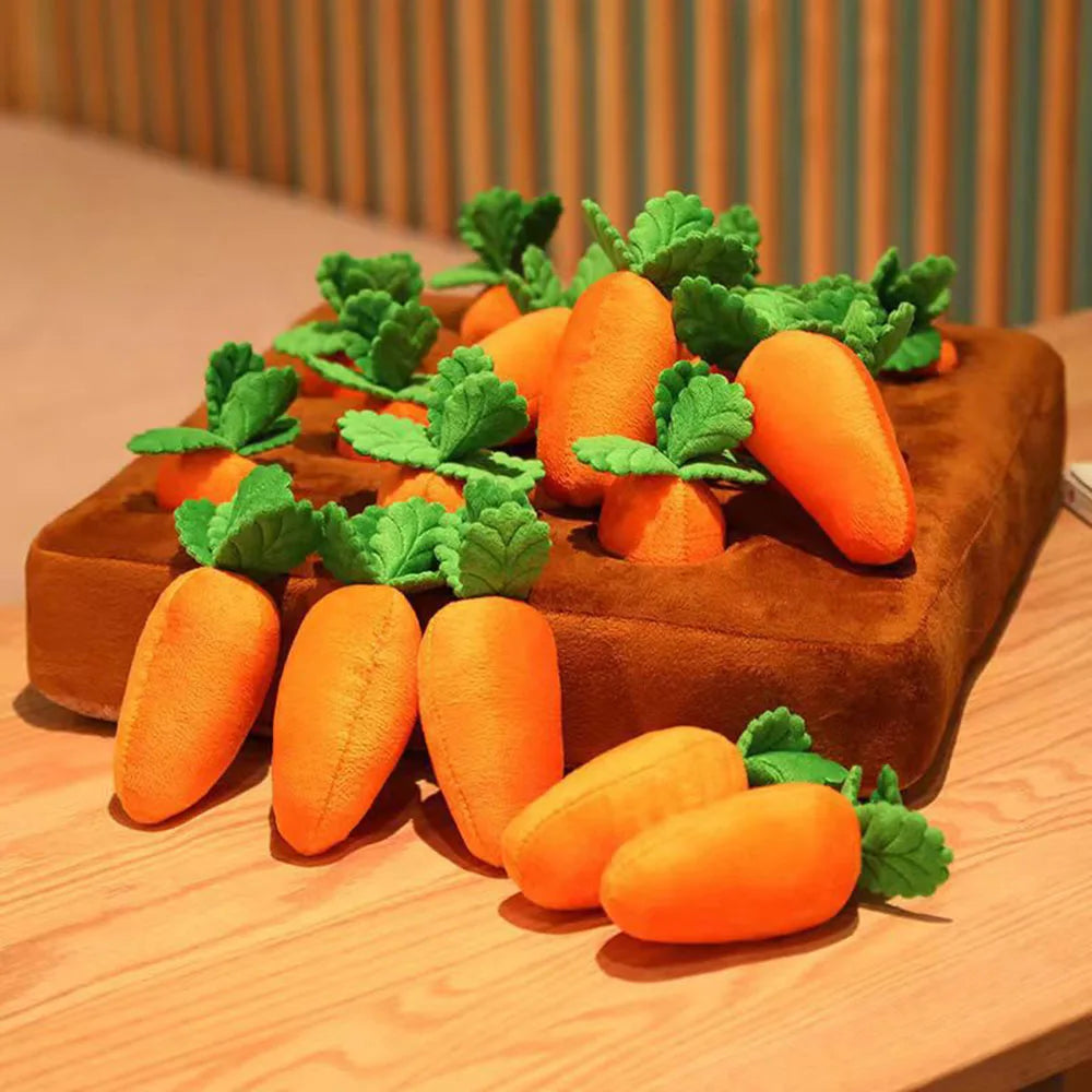 Interaktiv Plush Morots Hundleksak - Morots Snuffle Mat för Hundar