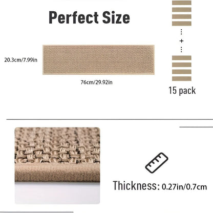 SafeStep Mat - 15 Del Antiskid Säkerhetsgummitrappmatta