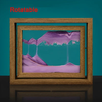 Sands bild med rörelseffekt – Fängslande väggdekoration i träram | Fyrkantigt format