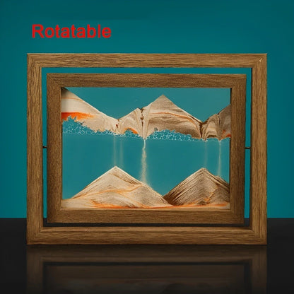 Sands bild med rörelseffekt – Fängslande väggdekoration i träram | Fyrkantigt format